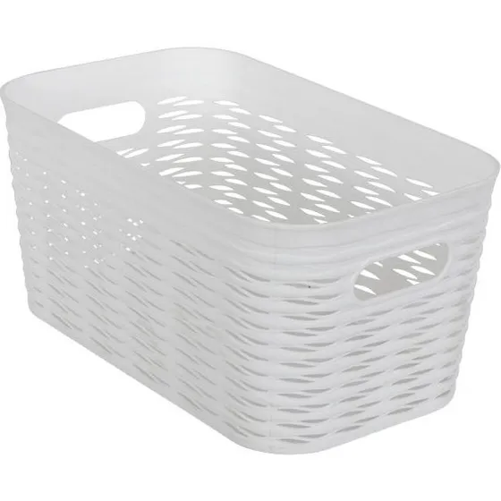 Classic Opbevaringskurv - Hvid Plast - 28x17x13 cm