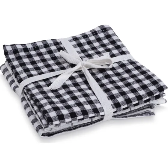 Nordstrand Home Viskestykker 3-pak - 50x70 cm - Sort & Hvid