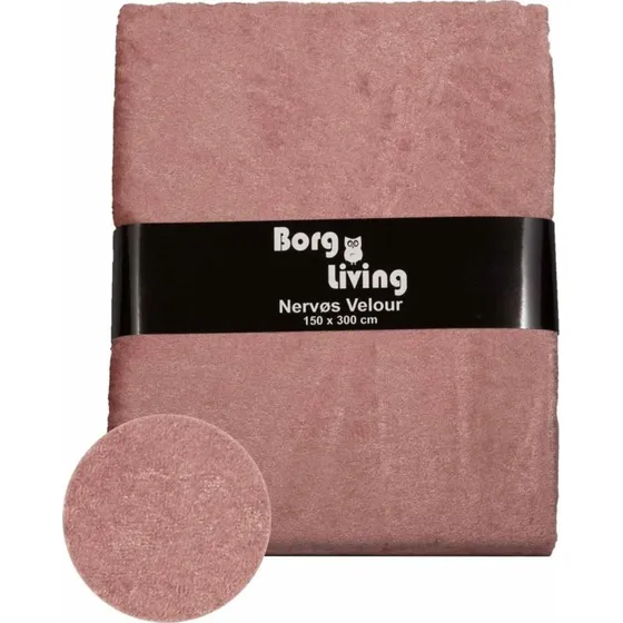Borg Living Rosa Velourdug - 9 meter nervøs velour
