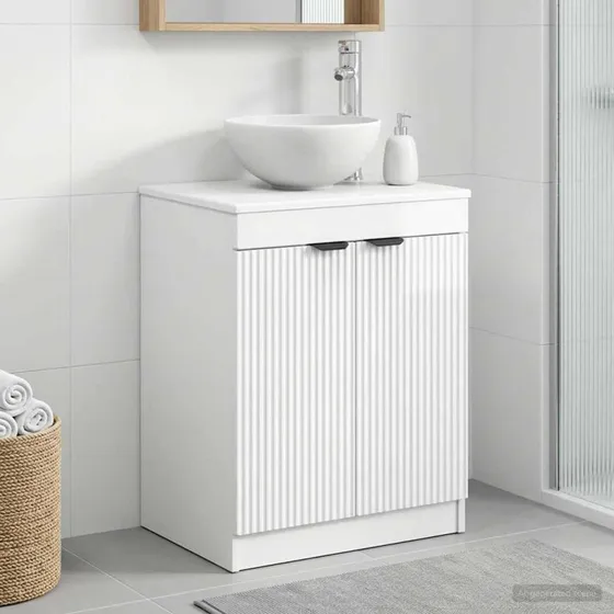 vidaXL Badeværelsesskab Hvid Højglans 54 x 41 x 70 cm