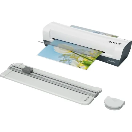 Leitz iLAM Home A4 laminator 80–125 mikron, 3 min opvarmning – Hvidgrå