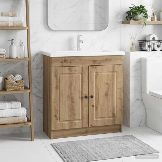 vidaXL Badmøbel under vask Artisan-eg 56 x 37,5 x 81 cm