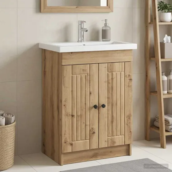 vidaXL Bad møbel under vasken Artisan-eg 78,5 x 37,5 x 81 cm