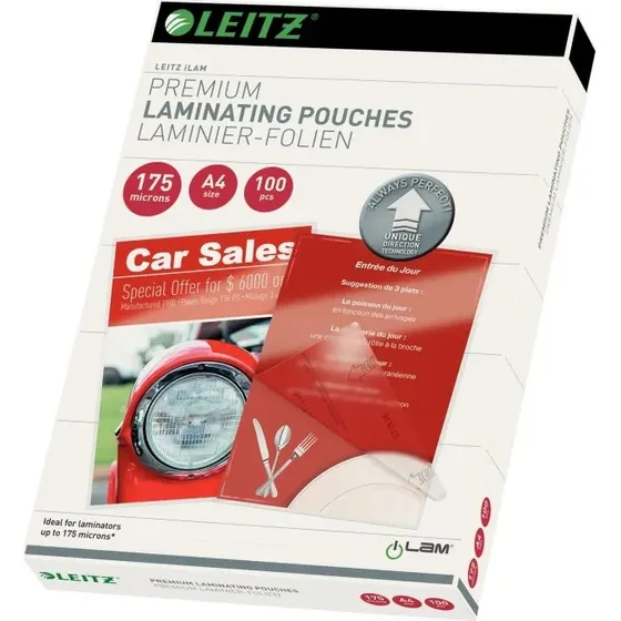 LEITZ iLAM UDT lamineringsfilm A4 175 µm (216×303 mm)