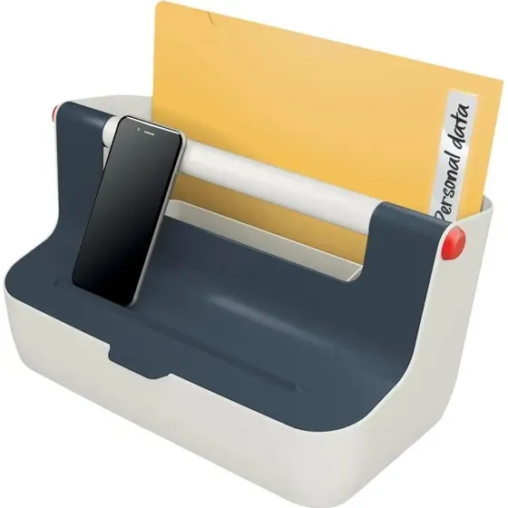 Leitz Cosy opbevaringskasse A4 med bærehåndtag – fløjlsgrå