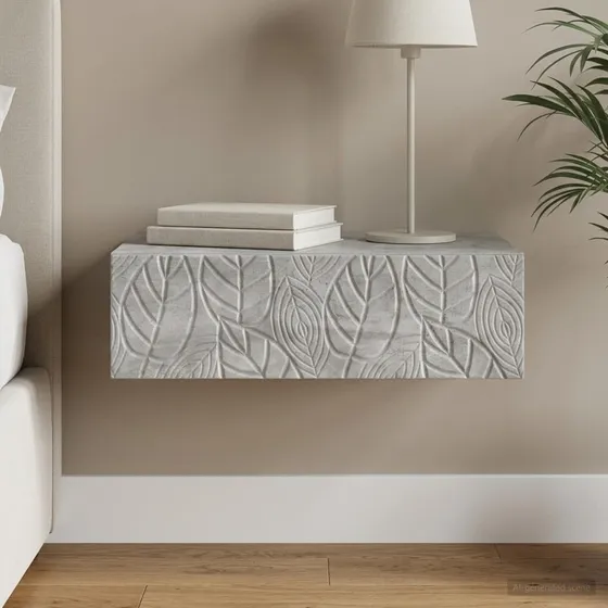 vidaXL Væghængt Sideskab 87,5 x 34,5 x 17 cm - Betongrå