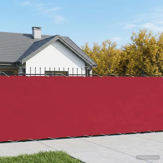 vidaXL Balkonafskærmning 180 x 700 cm Rød med PU-belægning