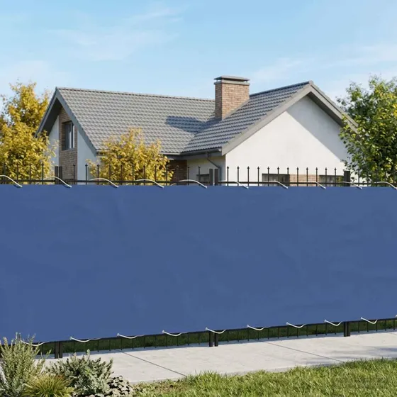 vidaXL Balkonafskærmning 180 x 700 cm Blå med PU-belægning