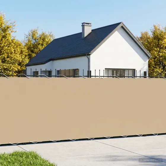 vidaXL Balkon Afskærmning 150 x 600 cm Polyester Beige