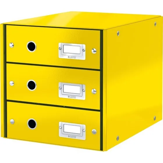 Leitz Click&Store skuffekabinet 3 skuffer, gul