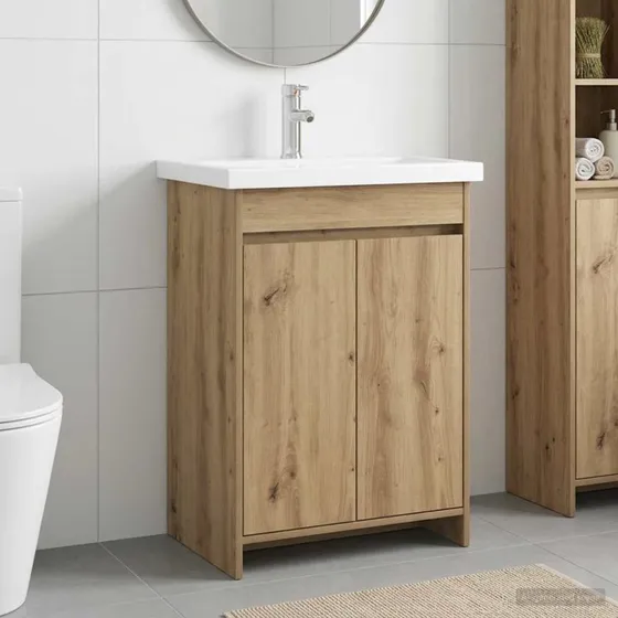 vidaXL Badeværelsesmøbel Artisan-eg 81 x 40 x 84,5 cm