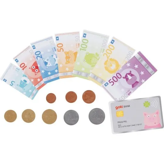 Goki Legepenge med dyremotiver og kreditkort