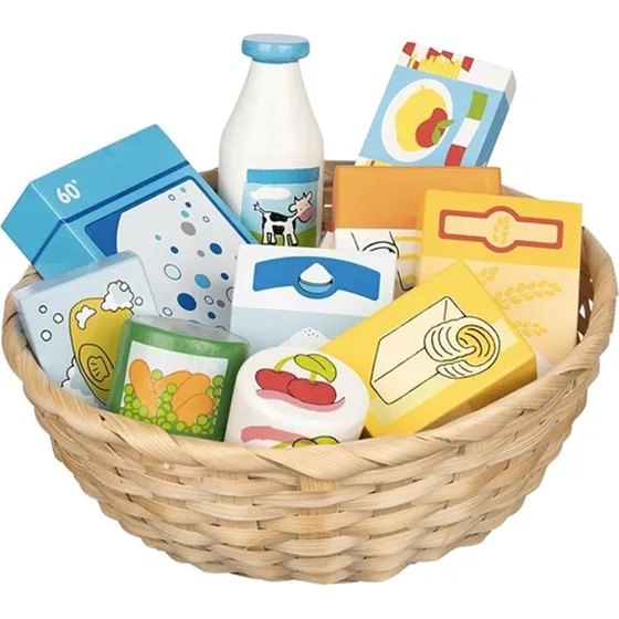 Goki Legemad i Kurv, træ - 10 dele (3+ år)