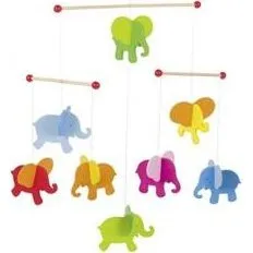 Magni Uro i træ med elefanter (39x45 cm)