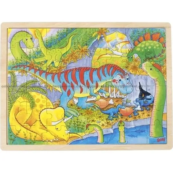 Goki Puslespil i ramme, 48 brikker – Dinosaurer
