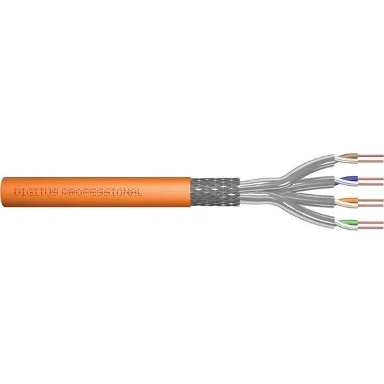 DIGITUS CAT 7 S/FTP Installationskabel 100 m - Orange