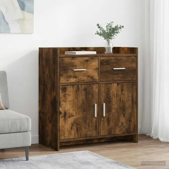 vidaXL Sideboard i røget eg, 75 x 36 x 80 cm
