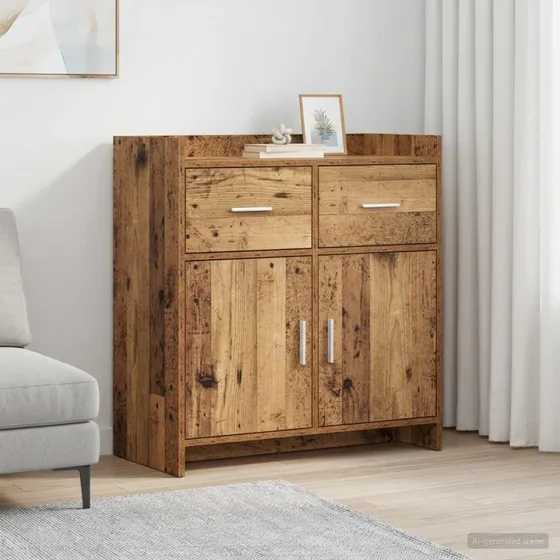 vidaXL Sideboard i gammelt træ, 75 x 36 x 80 cm