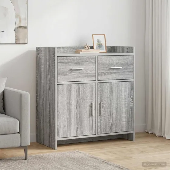 vidaXL Sideboard Grå Sonoma 75 x 36 x 80 cm