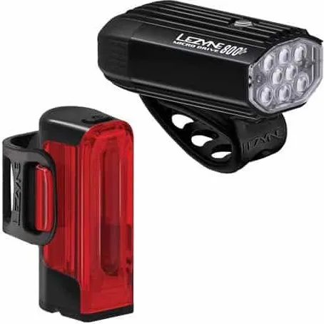 Lezyne Micro Drive 800+ & Strip Drive 300+ LED lygtesæt, sort