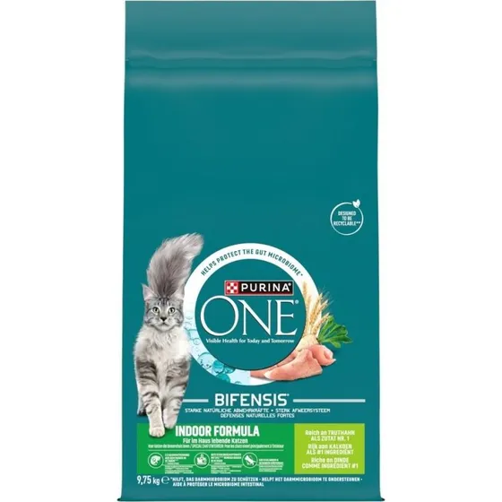PURINA ONE Indoor Formula tørfoder med kalkun, 9,75 kg