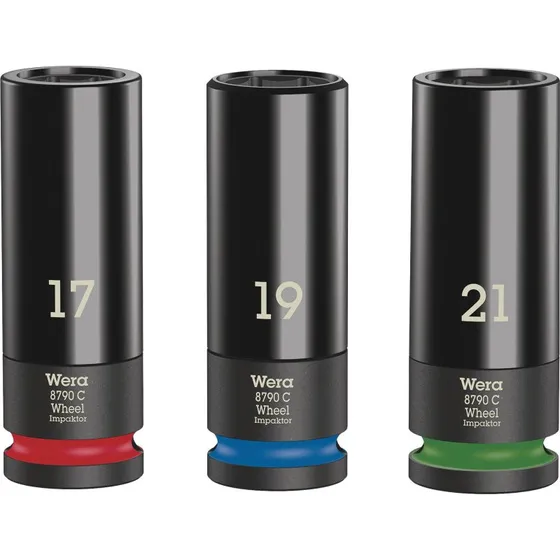 Wera Wheel Impaktor C Set 1 topnøgleindsatser 1/2" - 3 dele