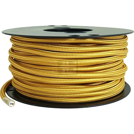 TBI stofledning 2x0,75 mm² guld - metervare
