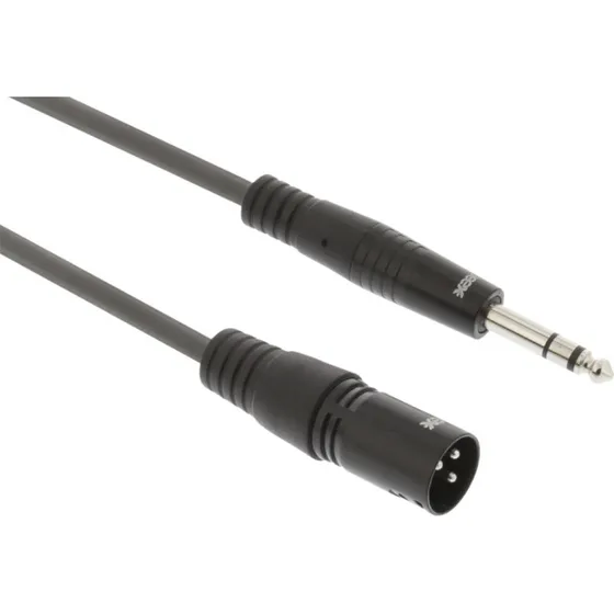 Nedis XLR 3-pin til 6,35 mm kabel 1,5 m, mørkegrå