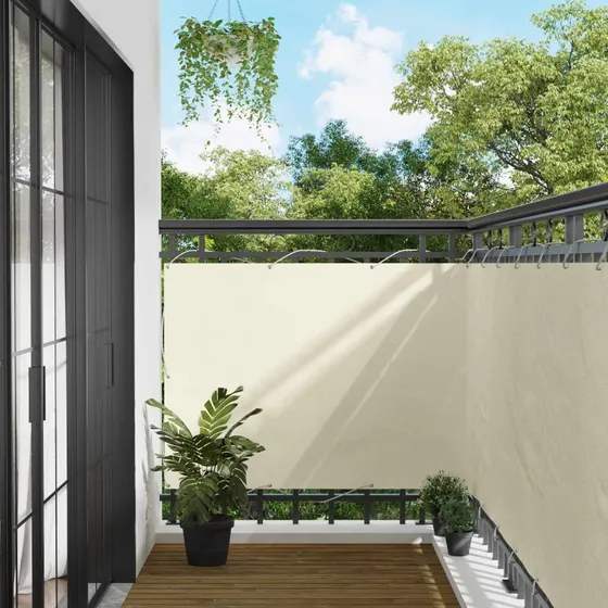 vidaXL Altan Skærm 110 x 1000 cm Oxford stof - Creme