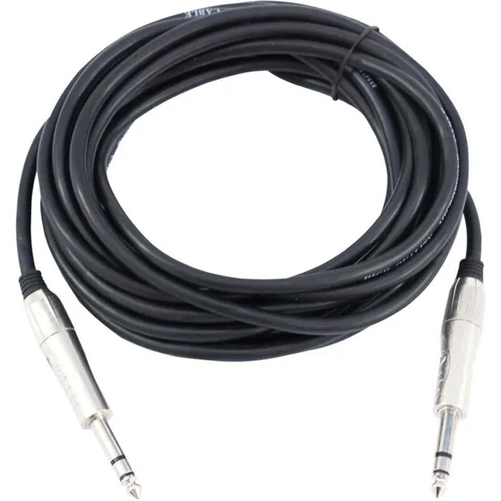 OMNITRONIC Jackkabel 6,3 mm stereo 6 m - sort