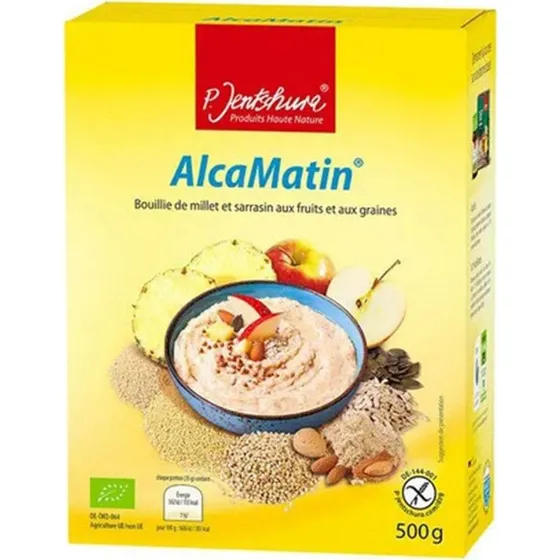 P.Jentschura AlcaMatin Hirse- og Boghvedegrød med Frugt og Frø 500g