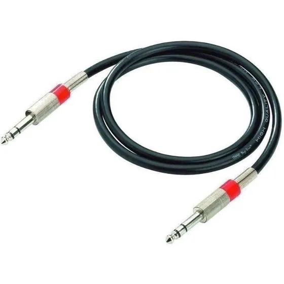 Jack-Jack MCC-102/SW 1 m - Skærmet 2x6,3 mm TRS-kabel