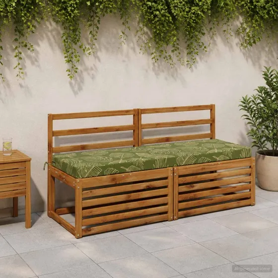 vidaXL Bænkpude SOEST Bladdesign 140 x 50 x 8 cm
