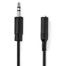 Universal 3,5 mm han til 6,35 mm hun adapterkabel 0,2 m, sort
