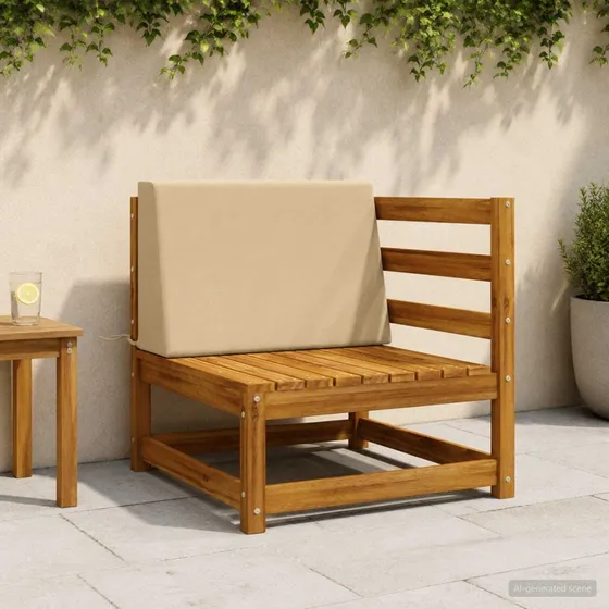 vidaXL Ryghynde SOEST Beige 60 x 20 x 40 cm