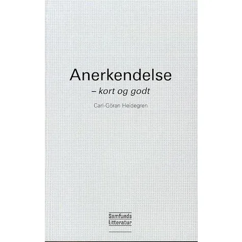 Anerkendelse af Carl-Göran Heidegren (Bog)