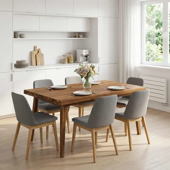 vidaXL Rektangulært Bord i Massivt Akacietræ - 90 x 60 cm