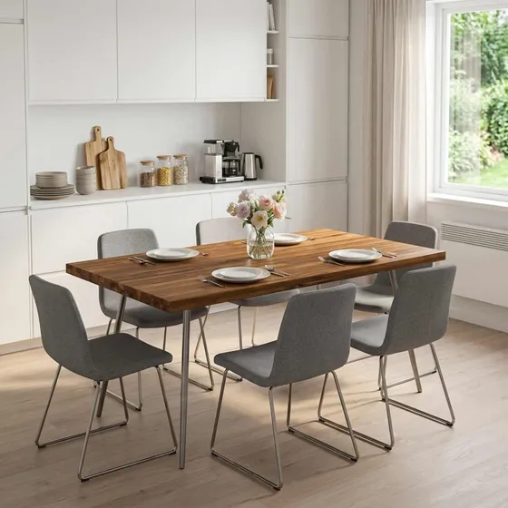 vidaXL Rektangulært Bord i Massivt Akacietræ, 110 x 70 cm