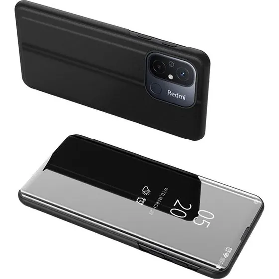 Hurtel Clear View Case til Xiaomi Redmi 11A / Poco C55 / 12C - Sort