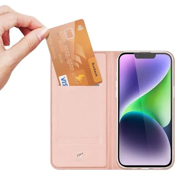 Dux Ducis Skin Pro Wallet Cover til iPhone 15 Plus - Pink