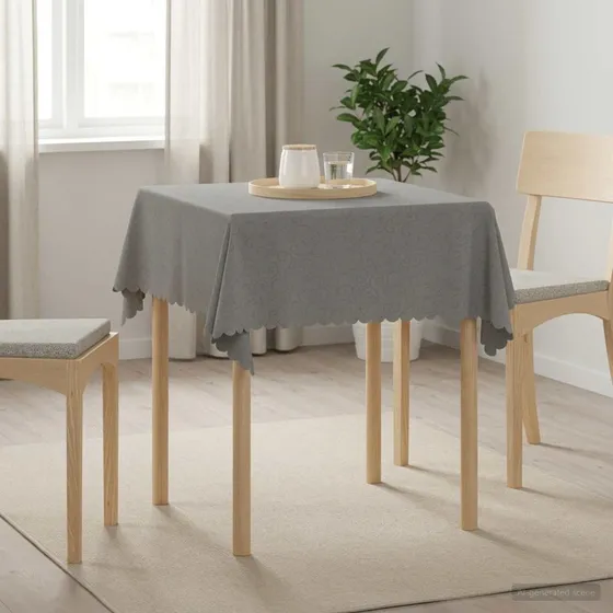 vidaXL Bordklæde 5 stk. Lysegrå 110 x 110 cm med Jacquardmønster