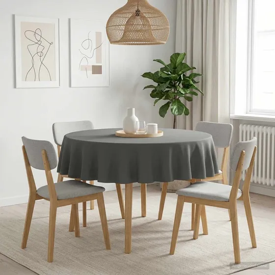 vidaXL Bordklæde 5 stk. Rund Lysegrå Ø 140 cm
