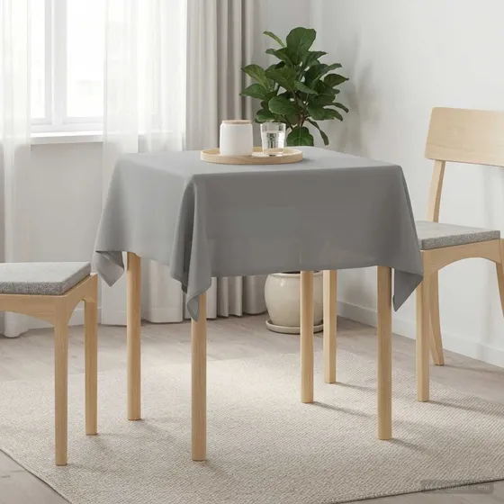 vidaXL Bordklæde 5 stk. Lysegrå 140 x 140 cm Polyester