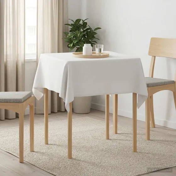 vidaXL Bordklæde 5 stk. Hvid 90 x 90 cm Polyester