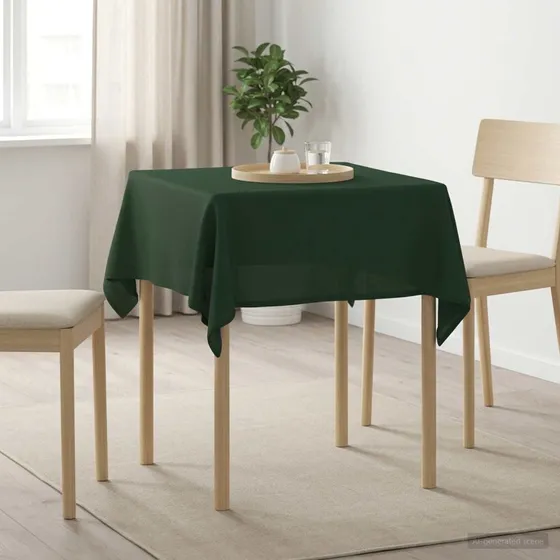 vidaXL Bordklæde Firkantet Mørkegrøn 140 x 140 cm