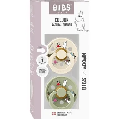 BIBS x Moomin Colour Sut 2-pak Str.1 (Latex)