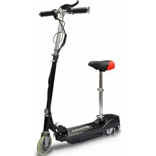 Elektrisk løbehjul 120 W med sæde, sort