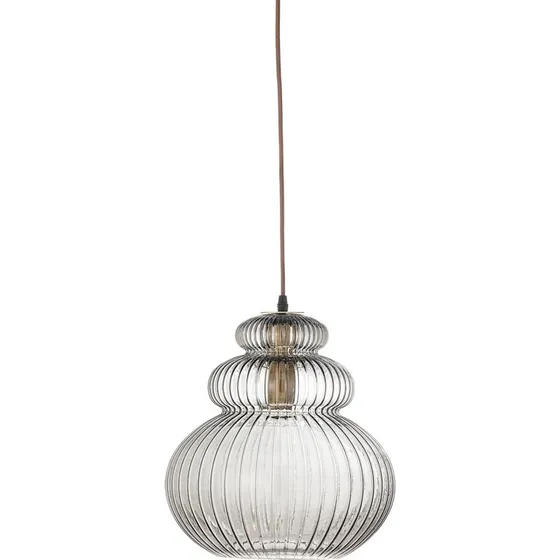 Bloomingville Sybia Pendel, grå glas Ø31,5 cm