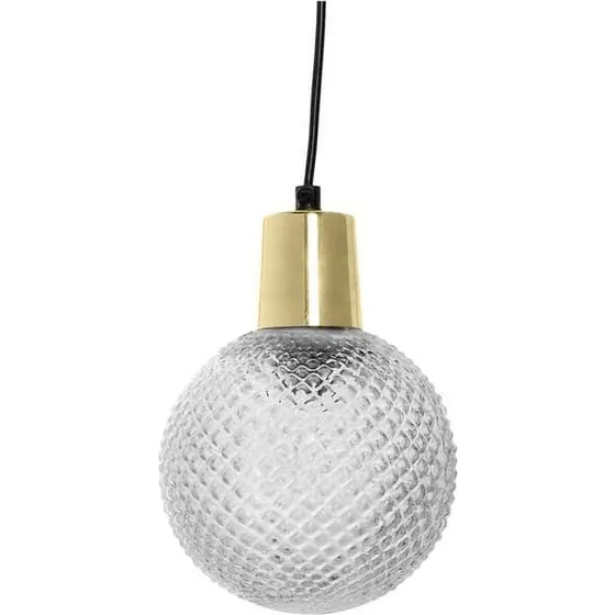 Bloomingville pendel i klart glas med messingfatning