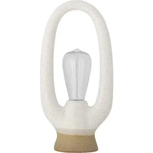 Bloomingville Latifa batterilampe 32 cm – hvid stentøj